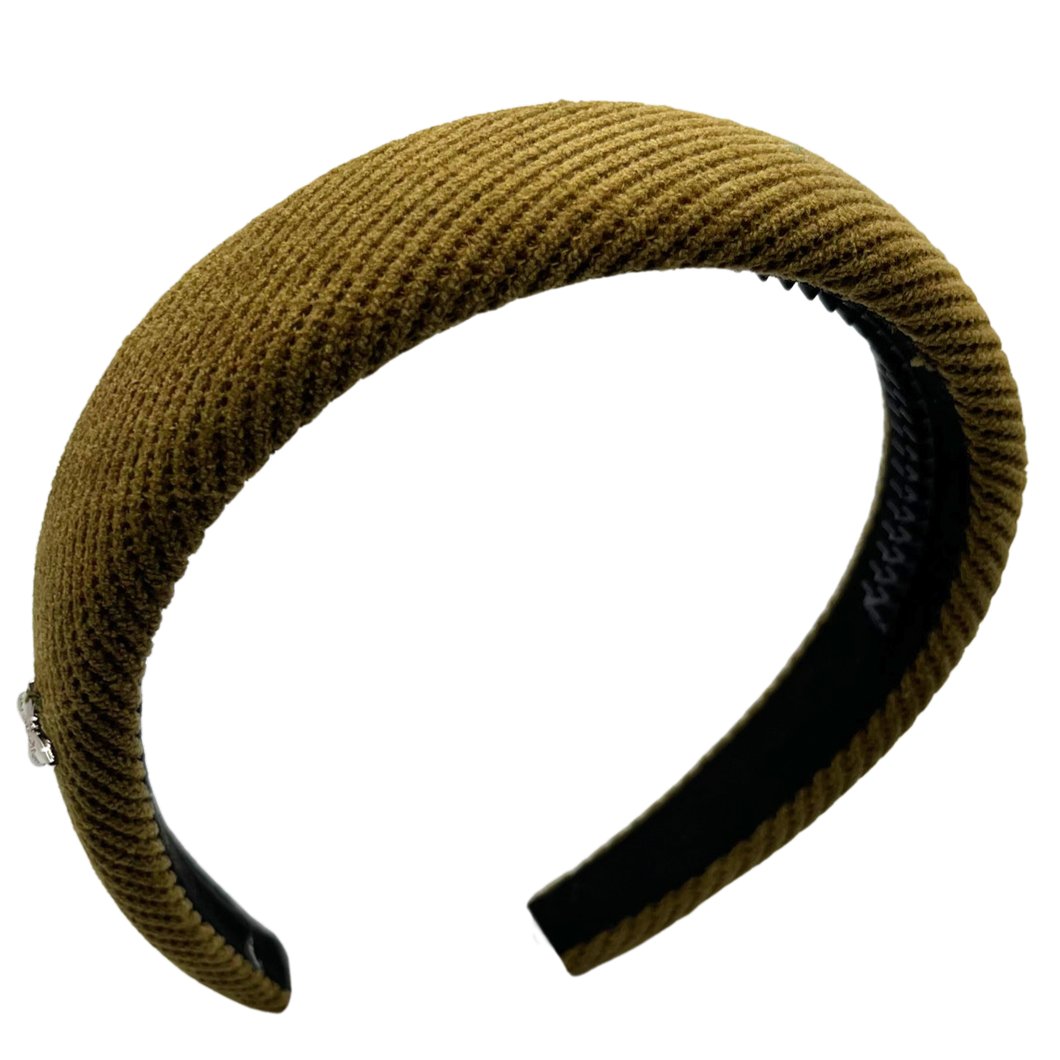 Corduroy Padded Headband - Latte