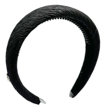 Load image into Gallery viewer, Crinkle Satin Padded Headband - Black

