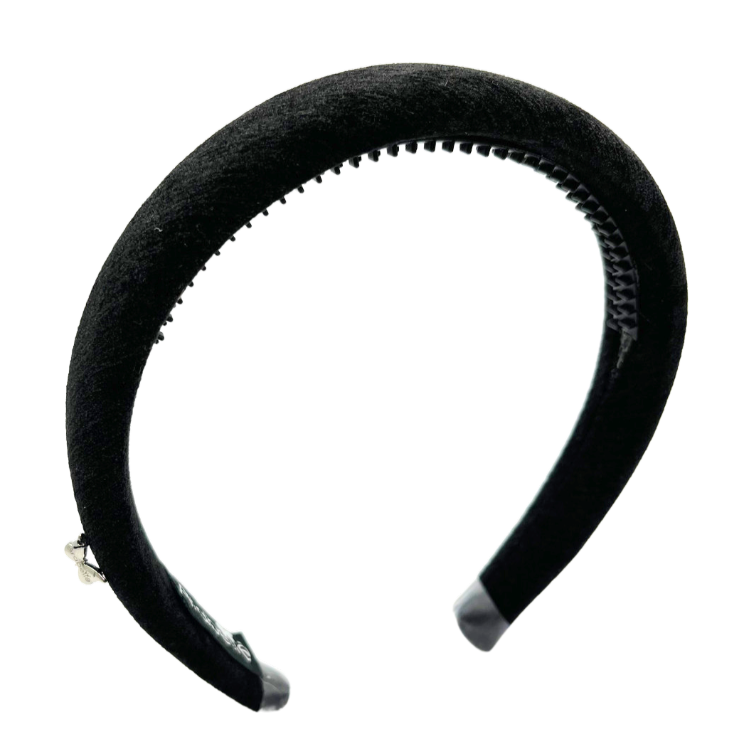 Velvet Padded Headband - Black