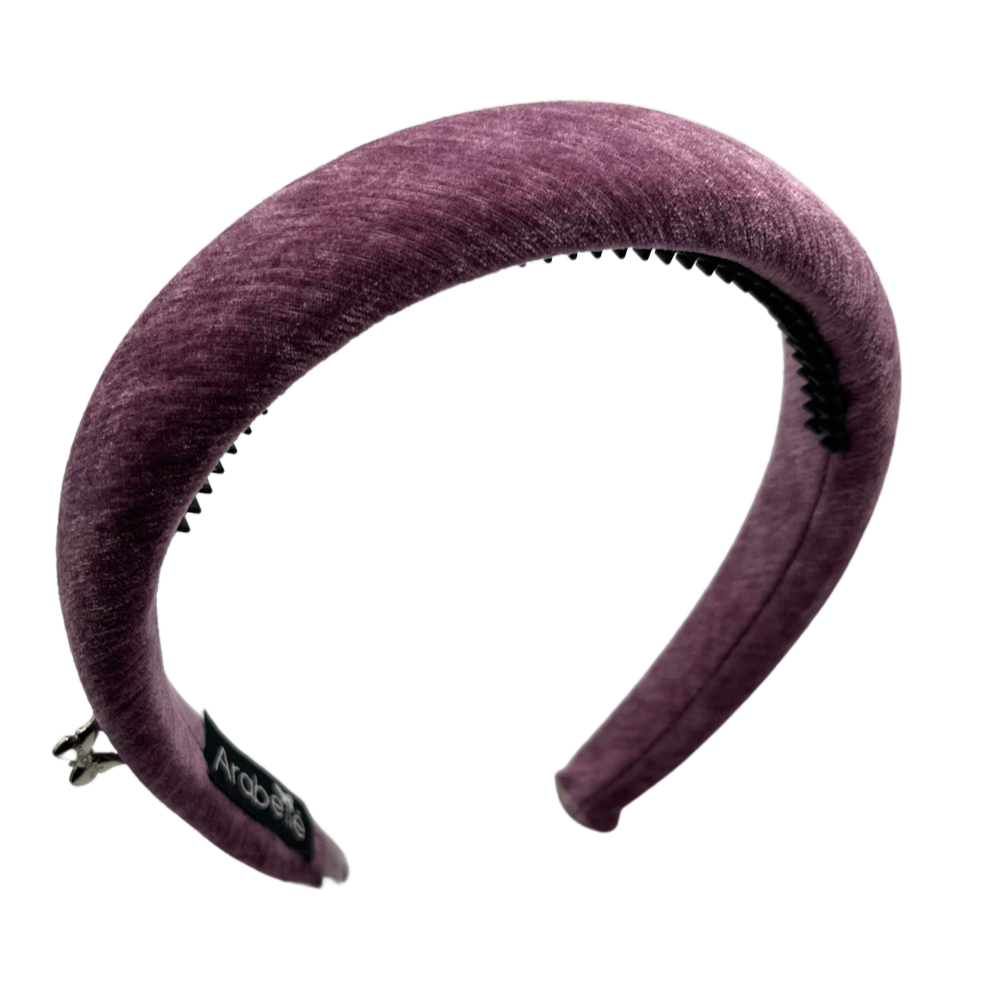 Velvet Padded Headband - Dark Mauve