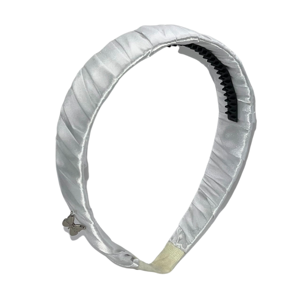 Satin Headband - White