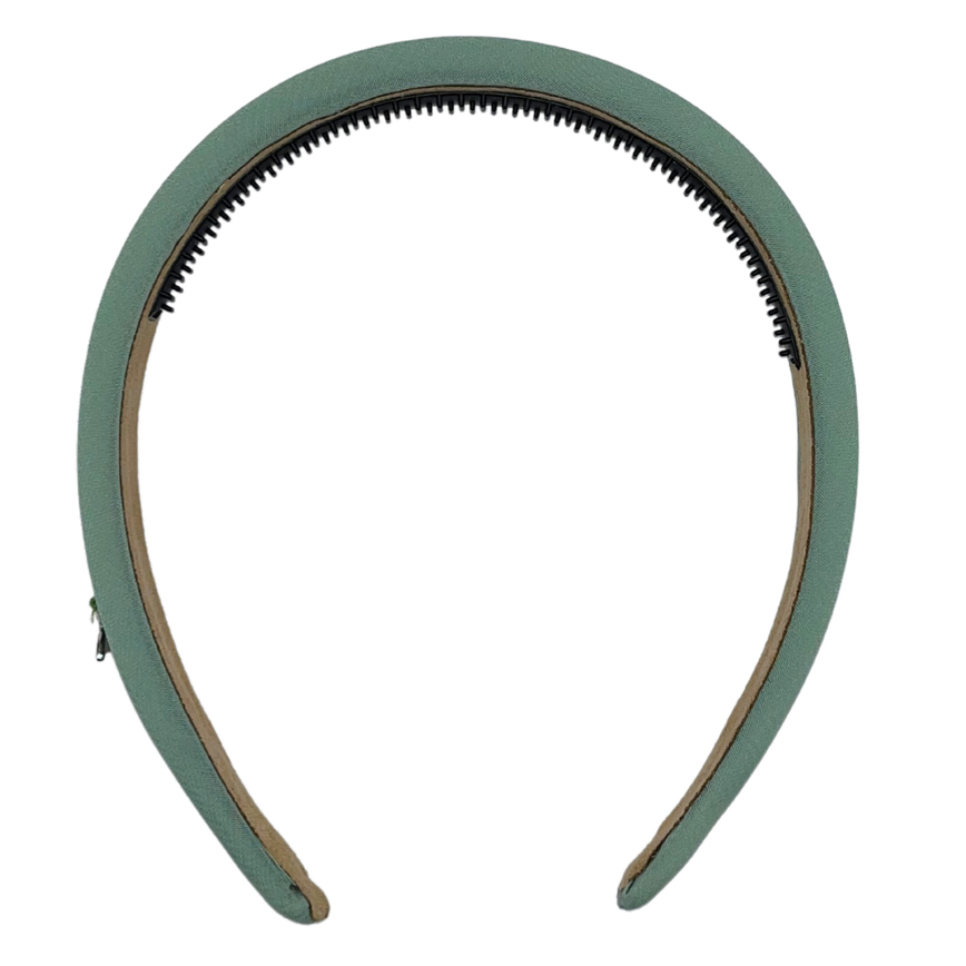 Smooth Chiffon Padded Headband - Moss