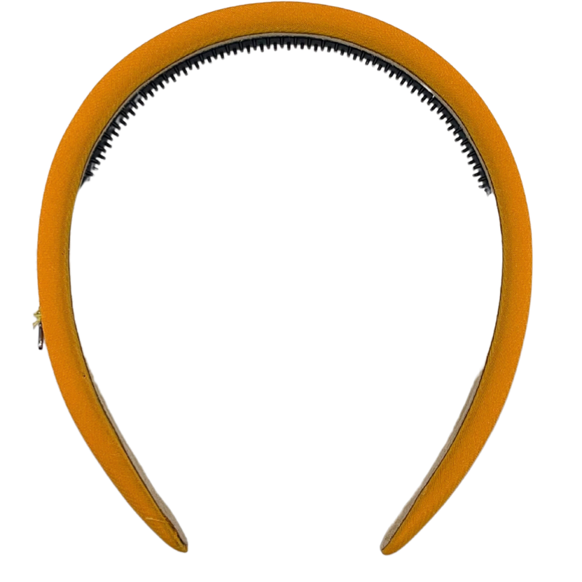 Smooth Chiffon Padded Headband - Orange