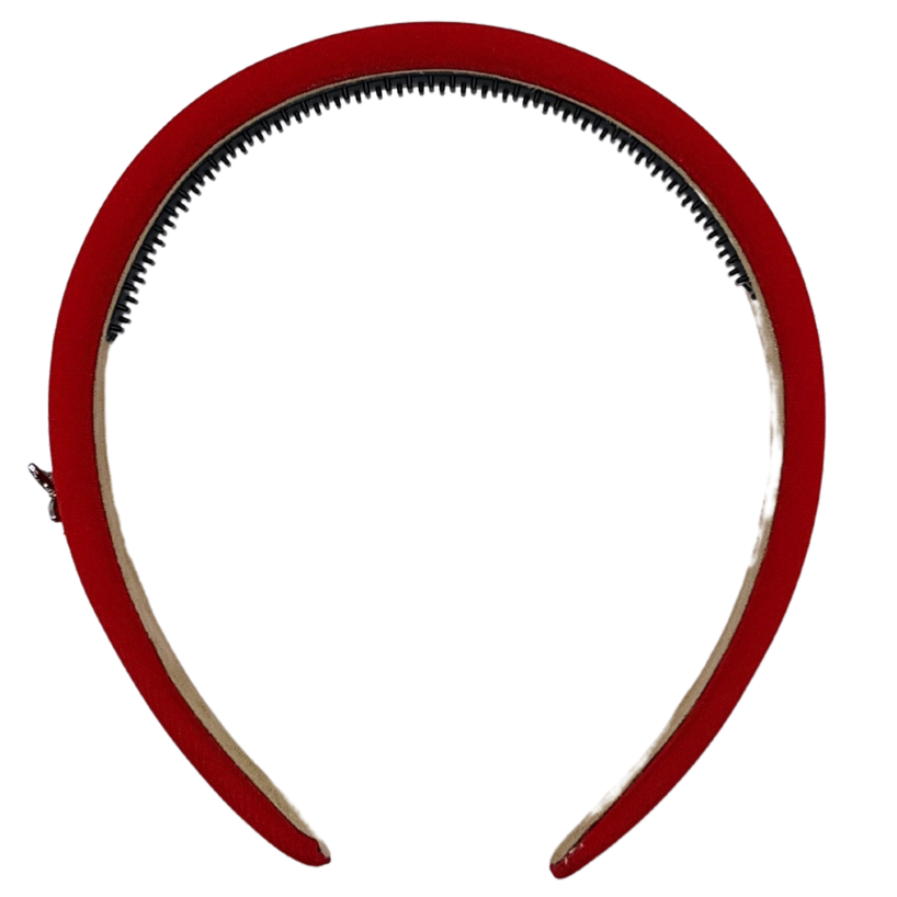 Smooth Chiffon Padded Headband - Red