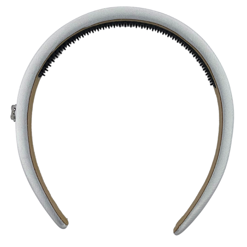 Smooth Chiffon Padded Headband - White