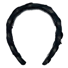 Load image into Gallery viewer, Textured Chiffon Padded Headband - Black
