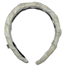 Load image into Gallery viewer, Textured Chiffon Padded Headband - Ivory
