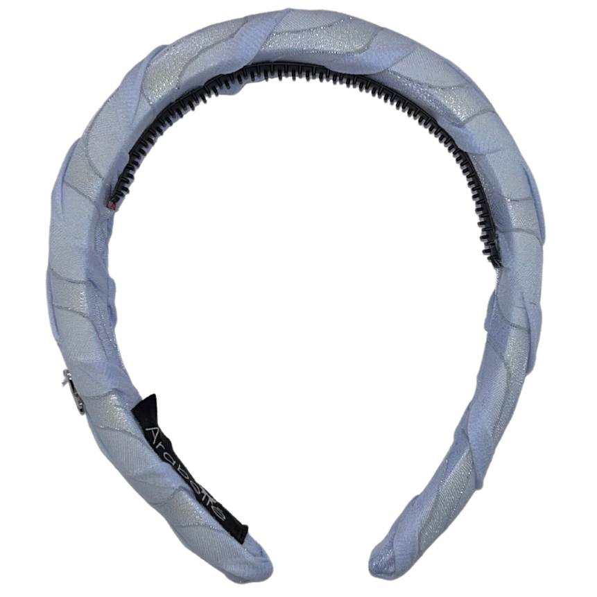 Textured Chiffon Padded Headband - Powder Blue