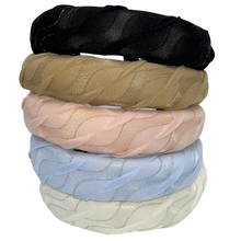 Load image into Gallery viewer, Textured Chiffon Padded Headband - Powder Blue
