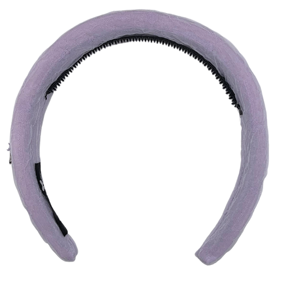 Organza Padded Headband - Violet