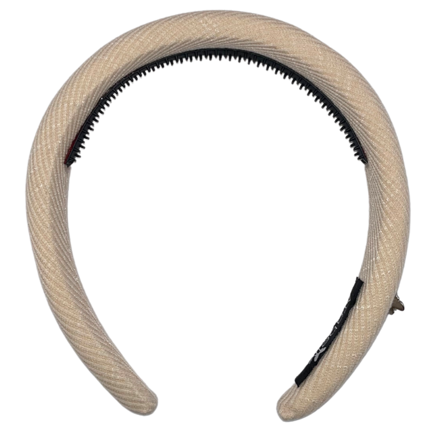 Ribbed Padded Headband - Cream