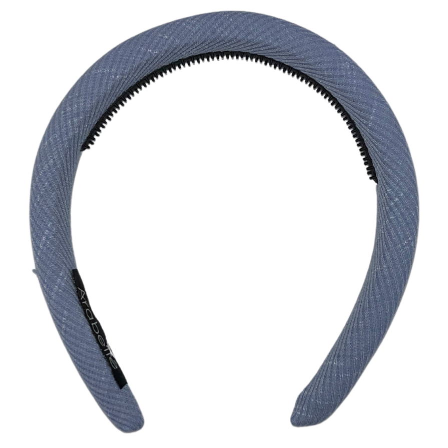 Ribbed Padded Headband - Soft Blue