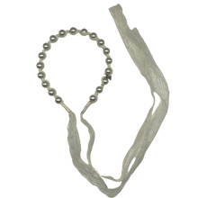 Load image into Gallery viewer, Pearl Headband with Lace Sash - Ivory
