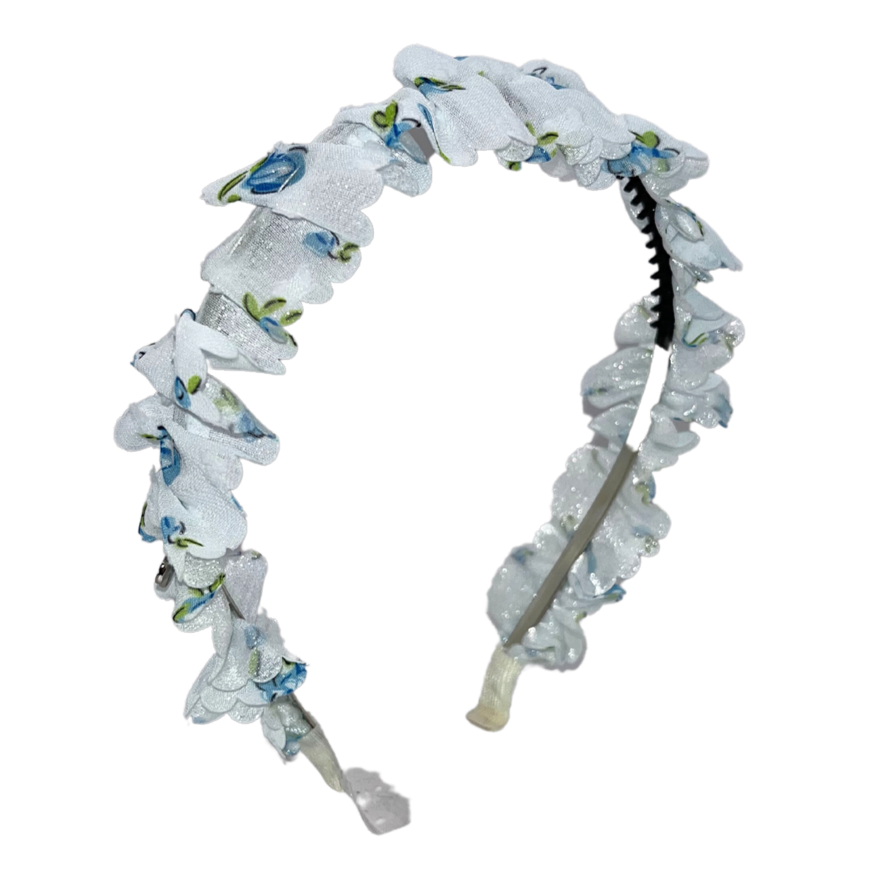 Mini Floral Headband - Blue