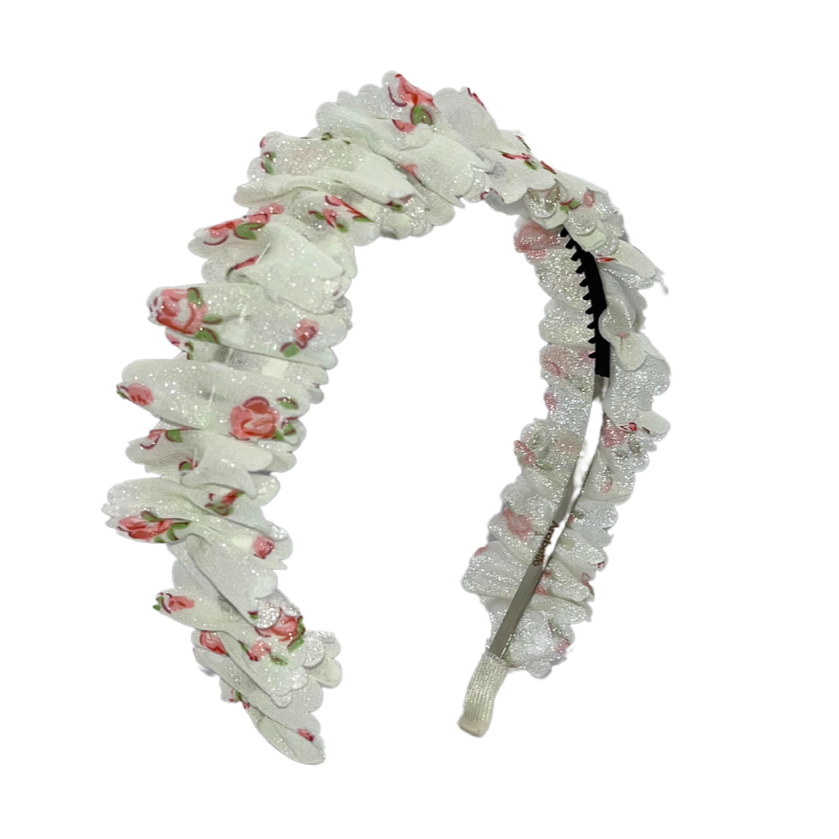 Mini Floral Headband - Red