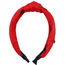 Load image into Gallery viewer, Terry Top Knot Headband - Red
