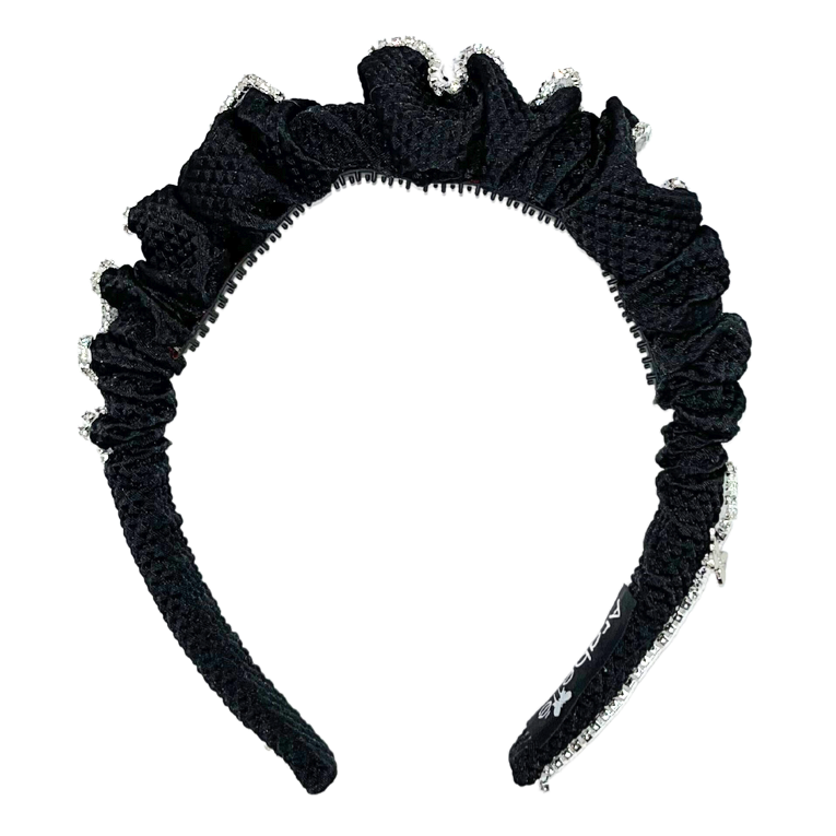 Quilted Diamond Lux Headband - Black