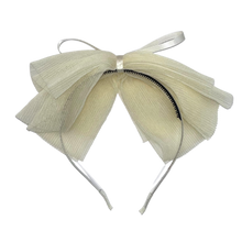 Load image into Gallery viewer, Pleated Tulle Headband - Ivory
