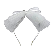 Load image into Gallery viewer, Pleated Tulle Headband - White
