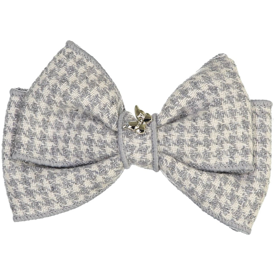 Shimmer Houndstooth Clip - Grey