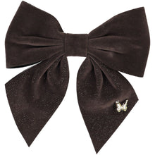 Load image into Gallery viewer, Velvet Bow Clip - Grey
