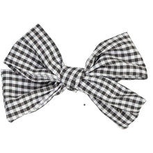 Load image into Gallery viewer, Gingham Bow Clip - Black
