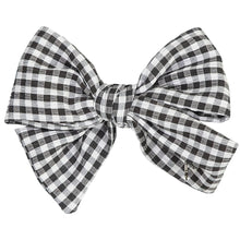 Load image into Gallery viewer, Gingham Bow Clip - Black
