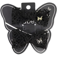 Load image into Gallery viewer, Vintage Net Mini Bow Clips Set - Black
