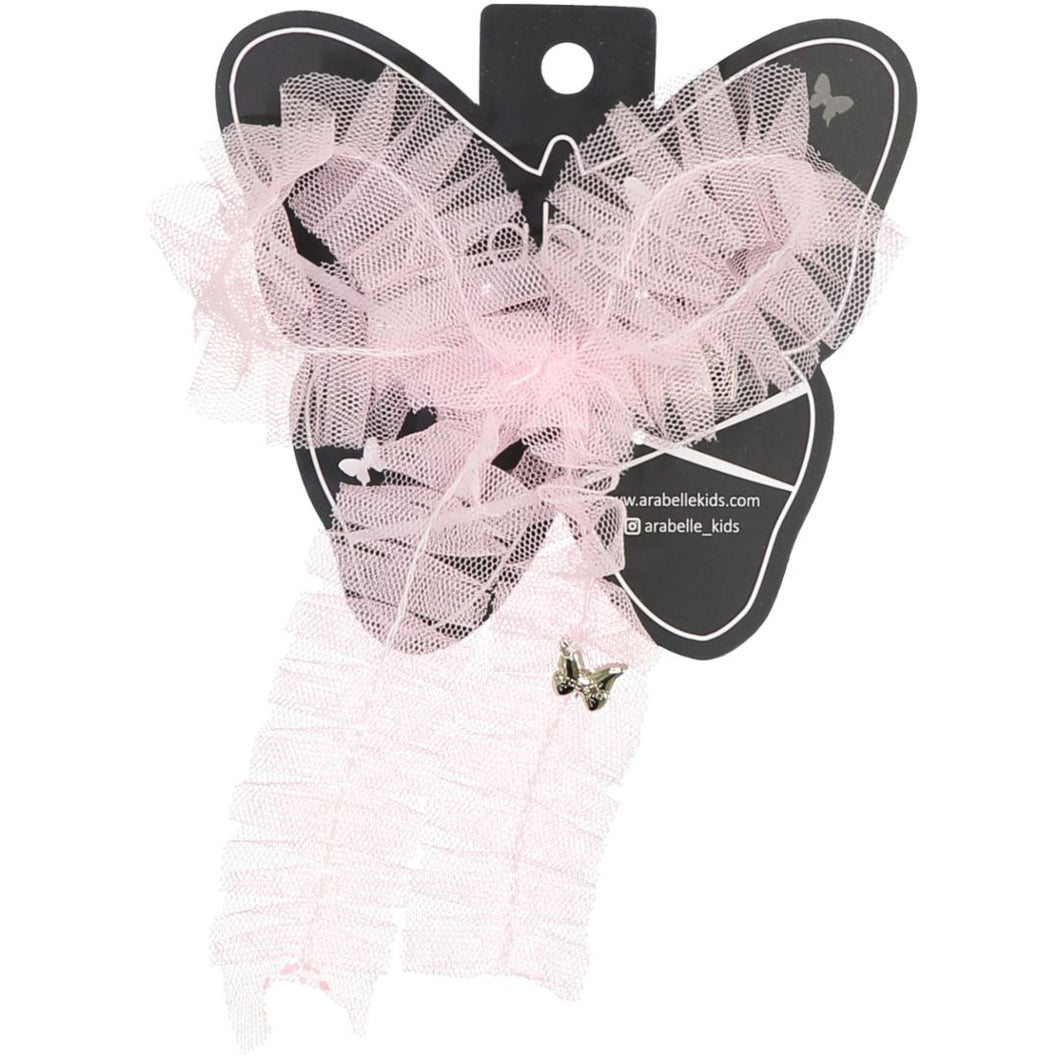 Tulle Bow Clip - Blush