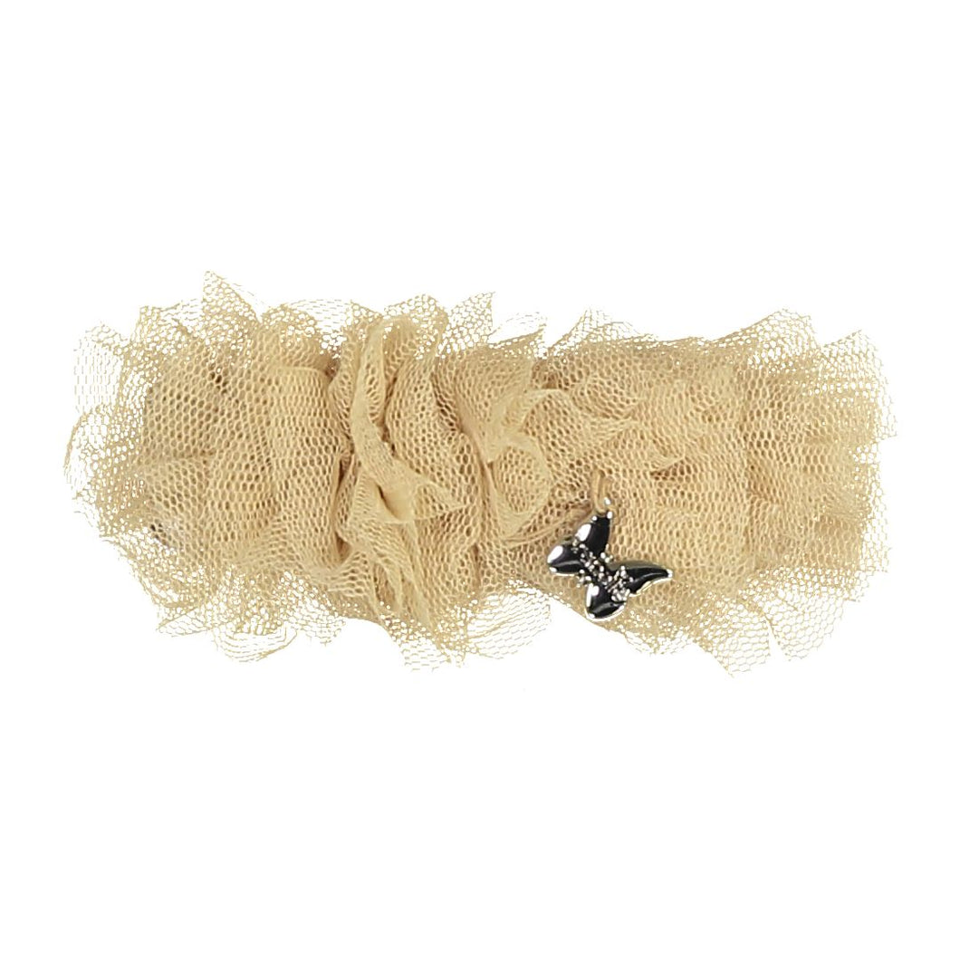 Tulle Snap Clip - Cream