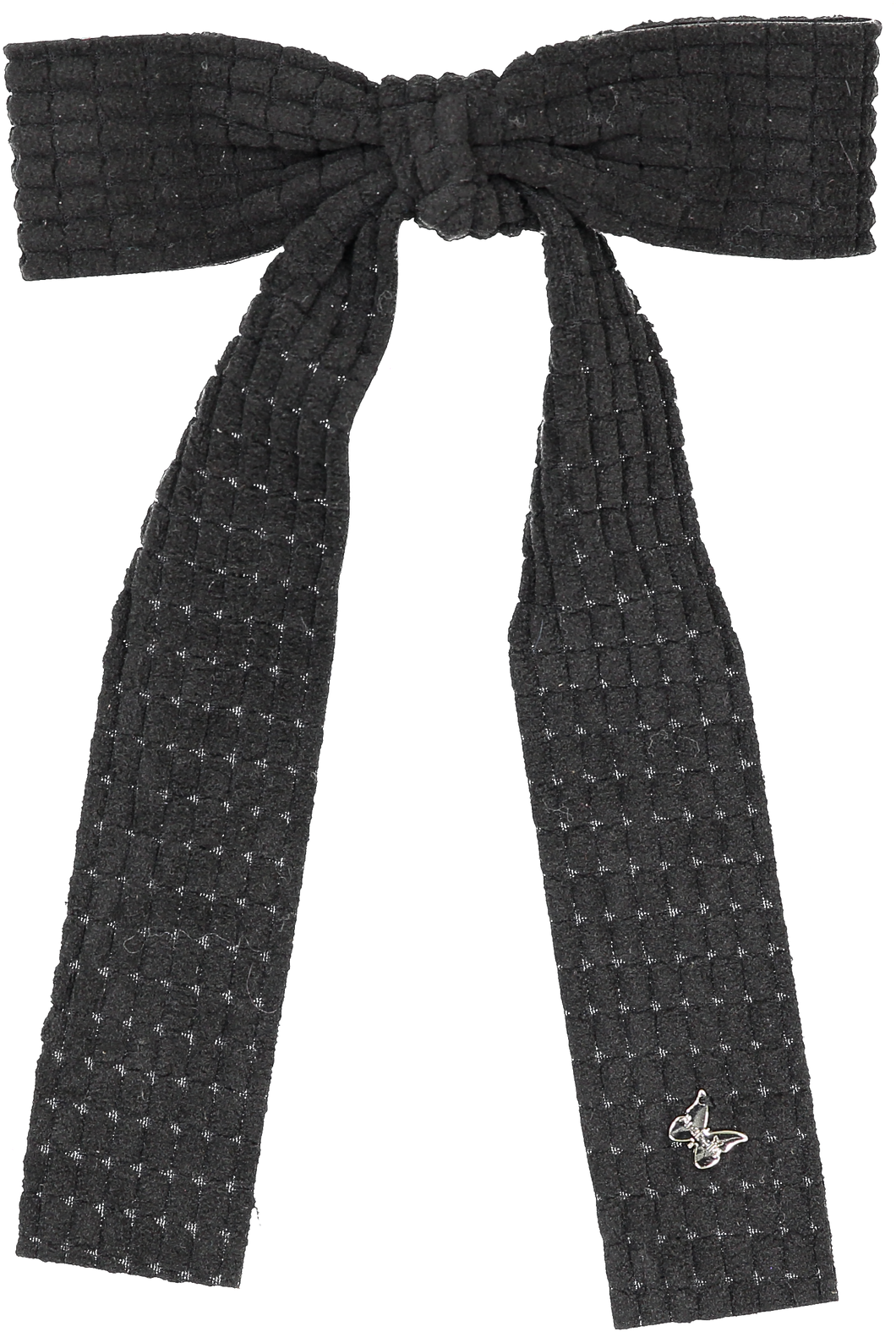 Quilted Velour Large Clip - Black