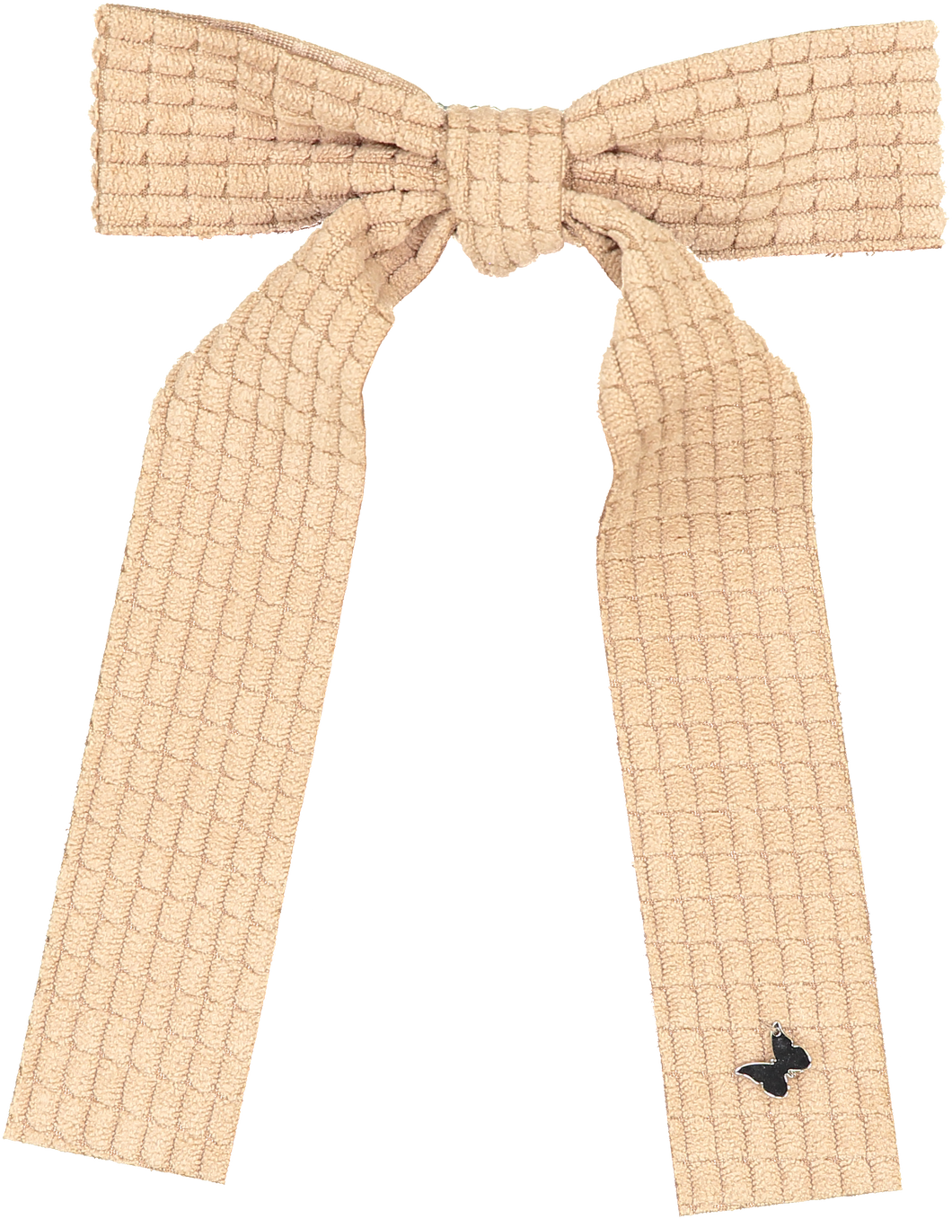 Quilted Velour Large Clip - Taupe