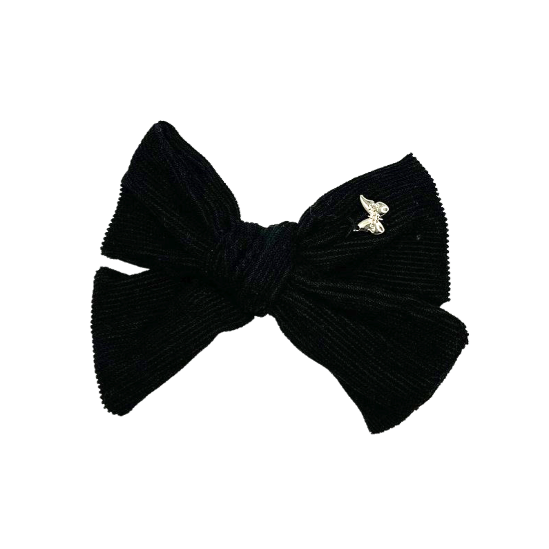 Corduroy Medium Clip - Black