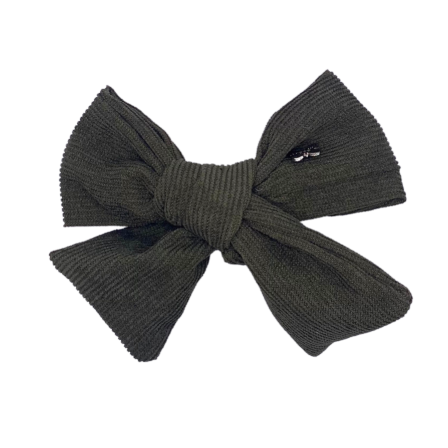 Corduroy Medium Clip - Evergreen
