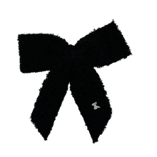 Load image into Gallery viewer, Teddy Large Bow Clip - Black
