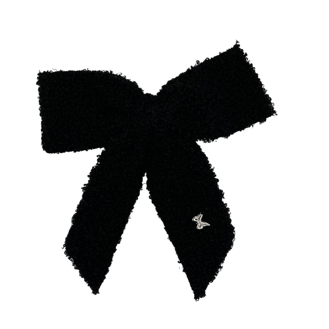 Teddy Large Bow Clip - Black