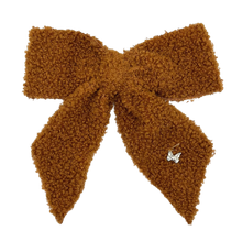 Load image into Gallery viewer, Teddy Large Bow Clip - Caramel
