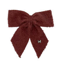 Load image into Gallery viewer, Teddy Large Bow Clip - Mauve
