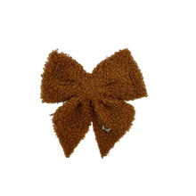 Load image into Gallery viewer, Teddy Medium Bow Clip - Caramel
