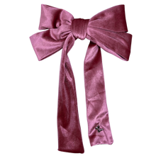 Load image into Gallery viewer, Velvet Bow Clip - Mauve
