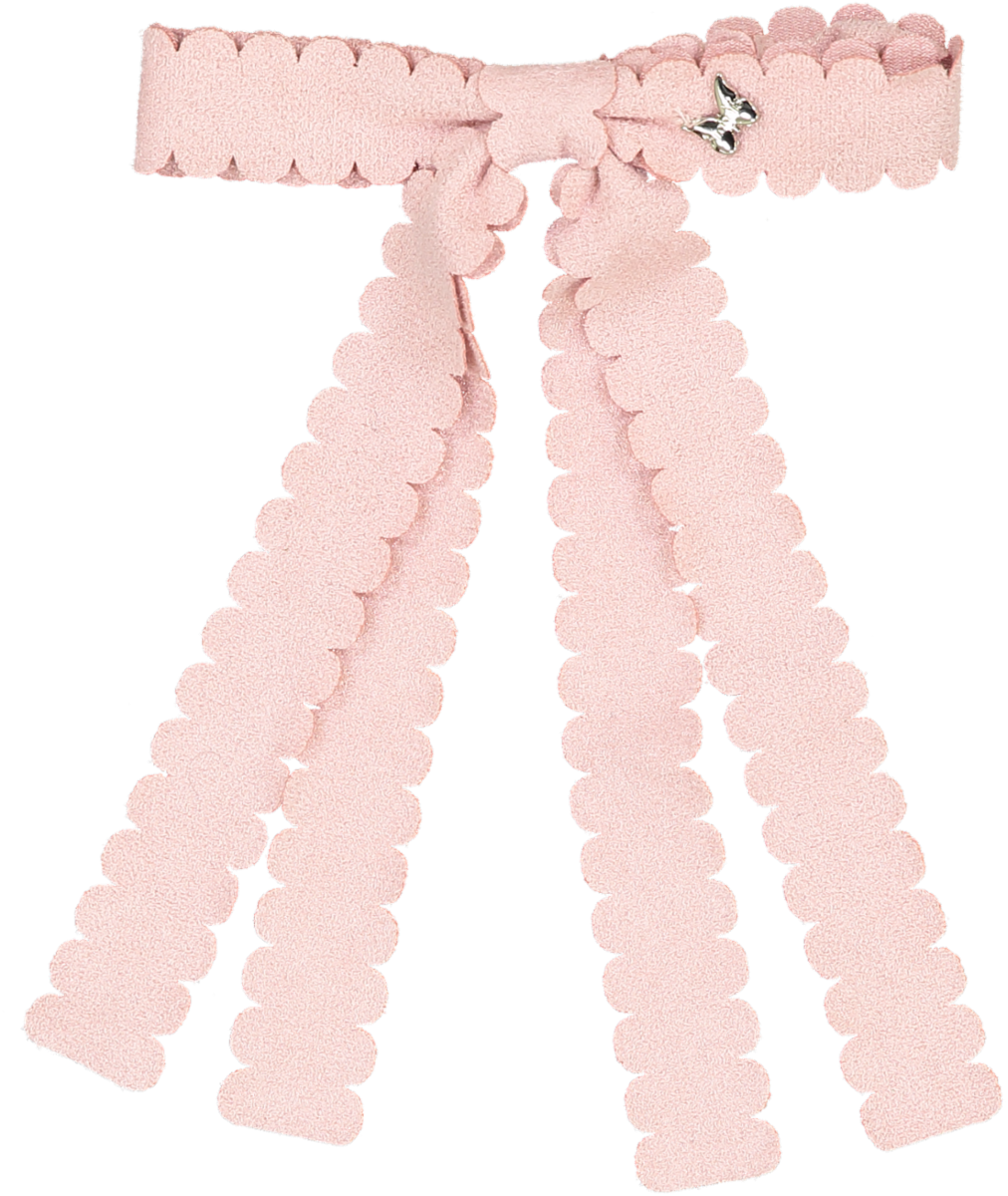 Scalloped Edge Large Clip - Mauve