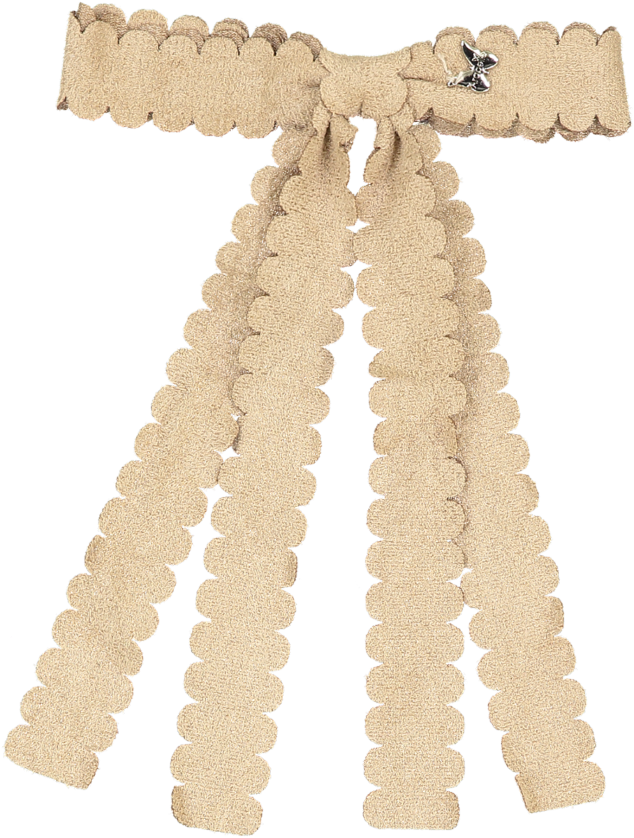 Scalloped Edge Large Clip - Peanut