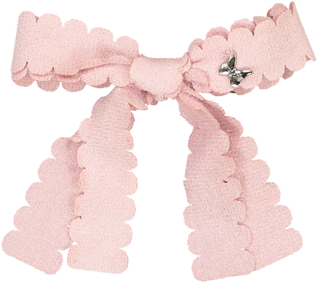 Scalloped Edge Medium Clip - Mauve