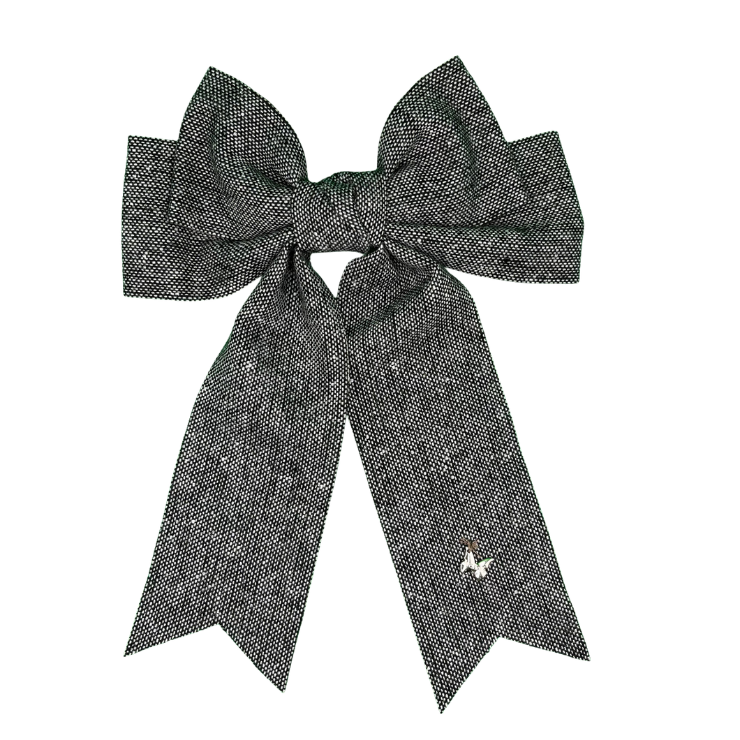 Mini Tweed Clip - Black