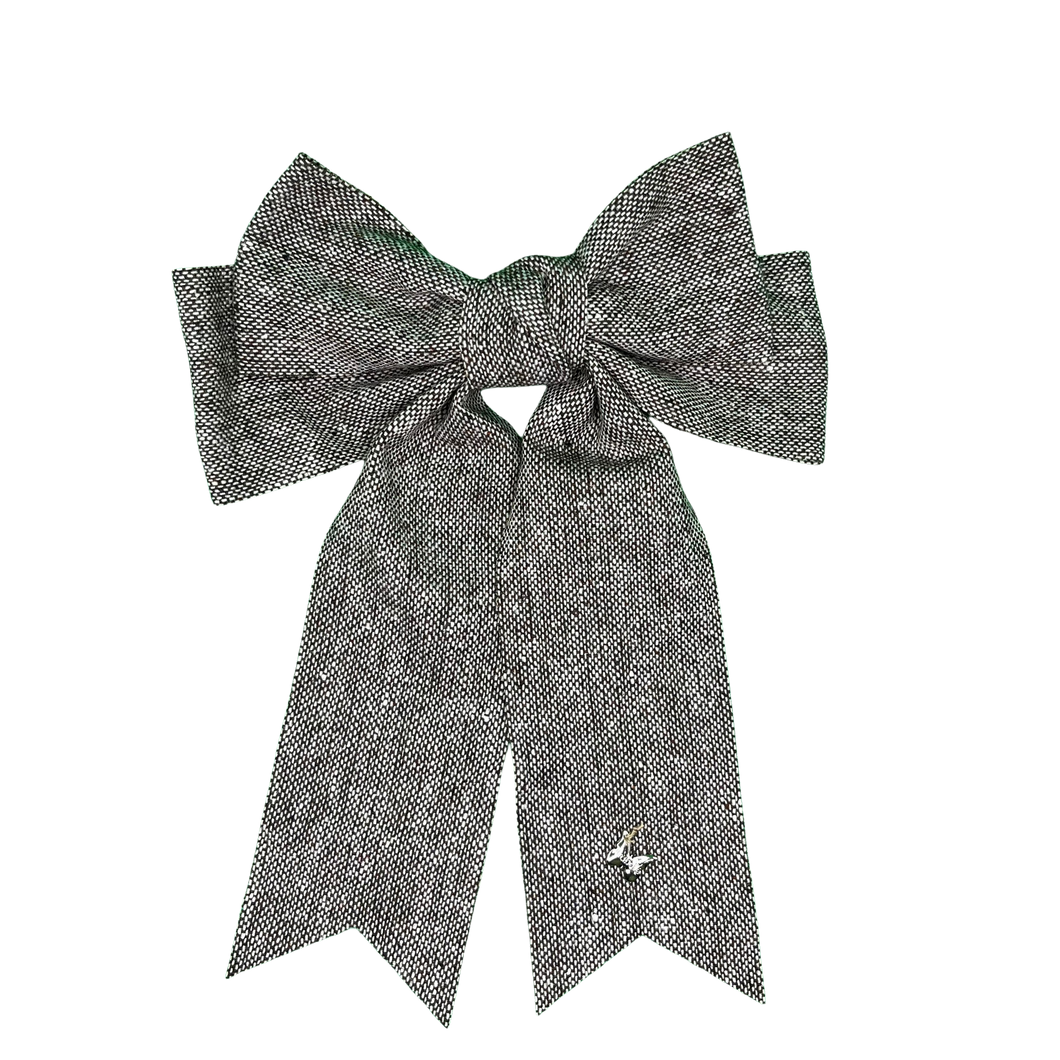 Mini Tweed Clip - Brown