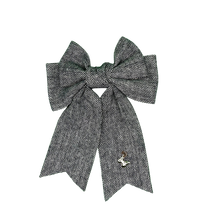 Load image into Gallery viewer, Mini Tweed Clip - Navy
