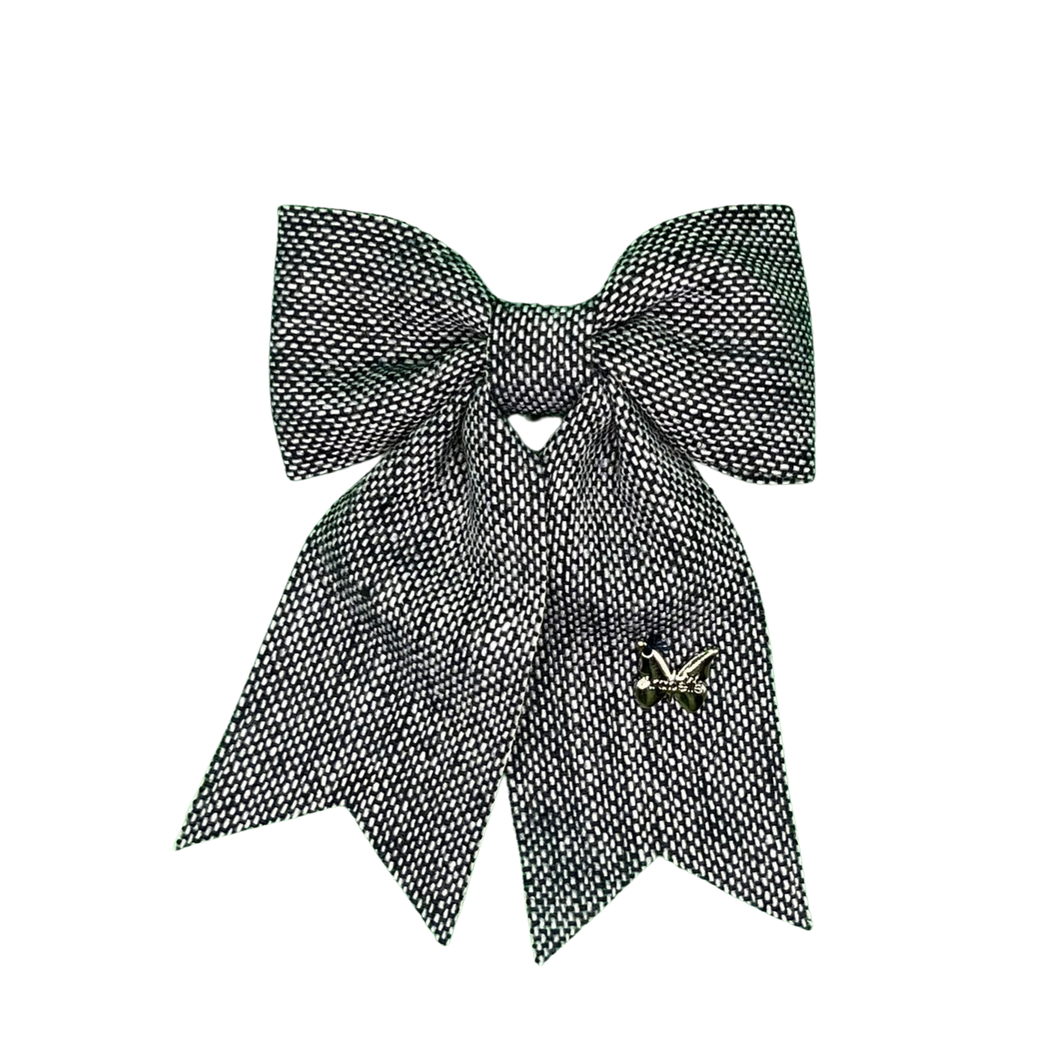 Mini Tweed Clip - Navy