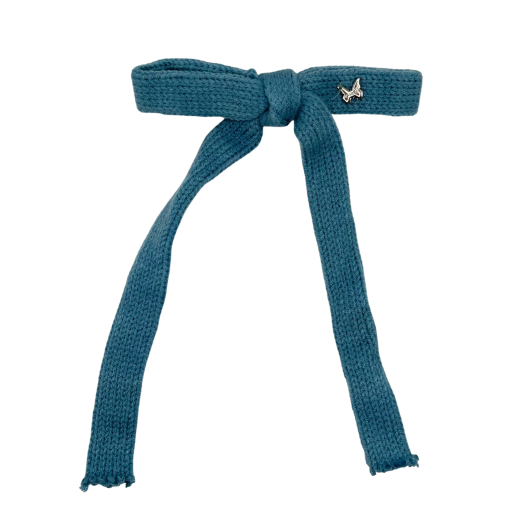 Chunky Knit Large Clip - Slate