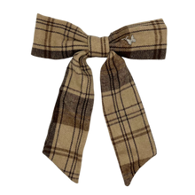 Load image into Gallery viewer, Plaid Large Clip - Brown
