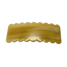 Load image into Gallery viewer, Resin Scalloped Edge Barette - Tan Lines
